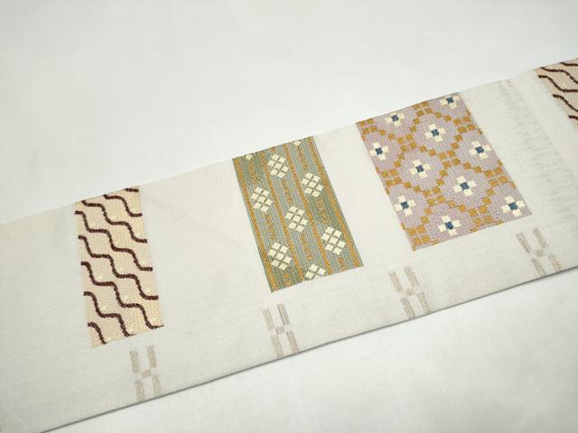 平和屋着物●九寸名古屋帯　吉祥文　正絹　逸品　CABJ5165hy