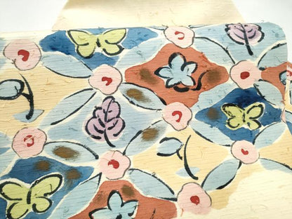 平和屋着物●九寸名古屋帯　作家物　髭紬　辻が花　正絹　逸品　CABJ5170hy