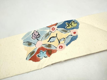 平和屋着物●九寸名古屋帯　作家物　髭紬　辻が花　正絹　逸品　CABJ5170hy