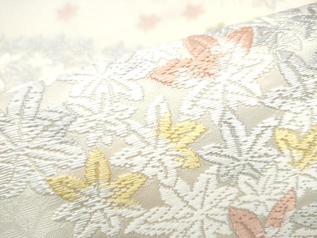 平和屋着物●六通柄袋帯　唐織　歓喜紀翔深紅譜　プラチナ本金　正絹　逸品　CABJ5180hy