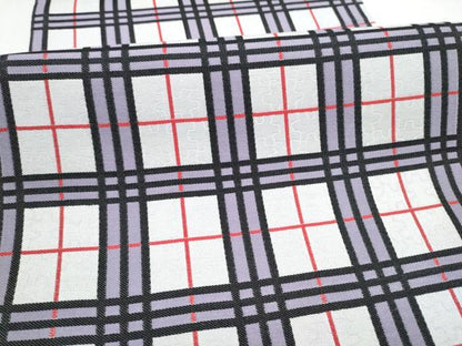 平和屋着物●両面　全通柄袋帯　格子柄　上代28万　反端付き　正絹　逸品　CABJ5191hy