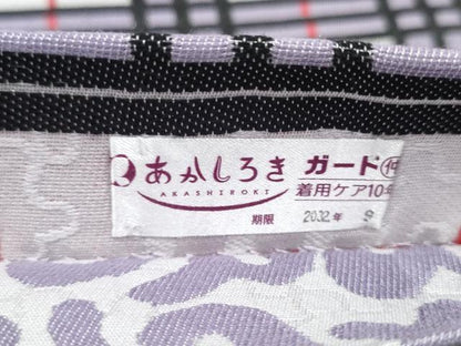平和屋着物●両面　全通柄袋帯　格子柄　上代28万　反端付き　正絹　逸品　CABJ5191hy