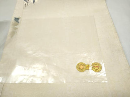 平和屋着物●西陣　とみや織物謹製　とみや帯　太鼓柄袋帯　草花文　金糸　証紙付き　正絹　逸品　CABJ5196hy