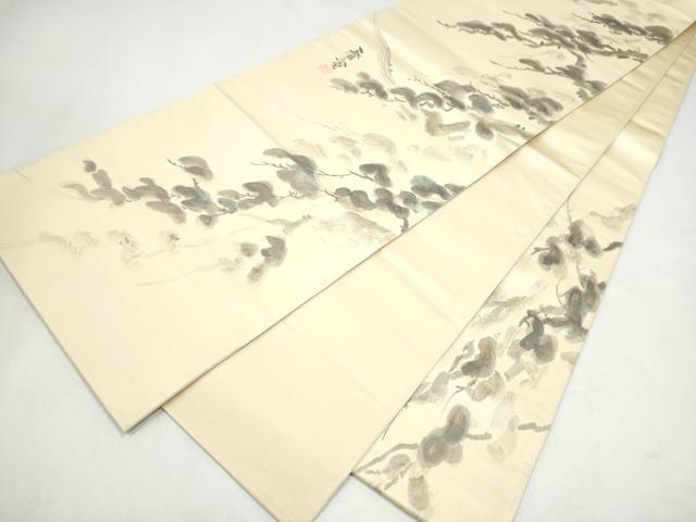 平和屋着物●京友禅作家　山科春宣　六通柄袋帯　枝松文　金彩　正絹　逸品　CABJ5197hy