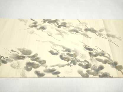 平和屋着物●京友禅作家　山科春宣　六通柄袋帯　枝松文　金彩　正絹　逸品　CABJ5197hy