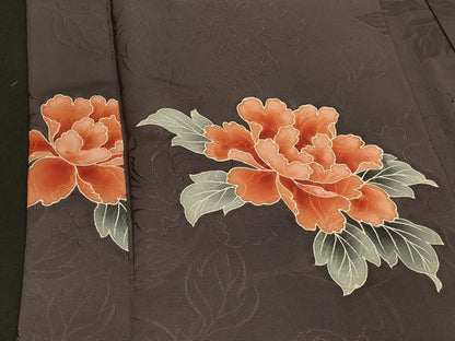 平和屋着物＃羽織　牡丹　正絹　逸品　CABJ5204in