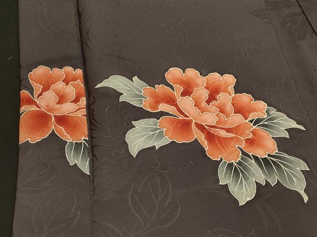 平和屋着物＃羽織　牡丹　正絹　逸品　CABJ5204in