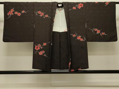 平和屋着物＃羽織　枝梅文　正絹　逸品　CABJ5206in