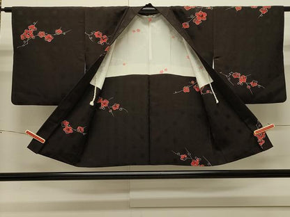 平和屋着物＃羽織　枝梅文　正絹　逸品　CABJ5206in