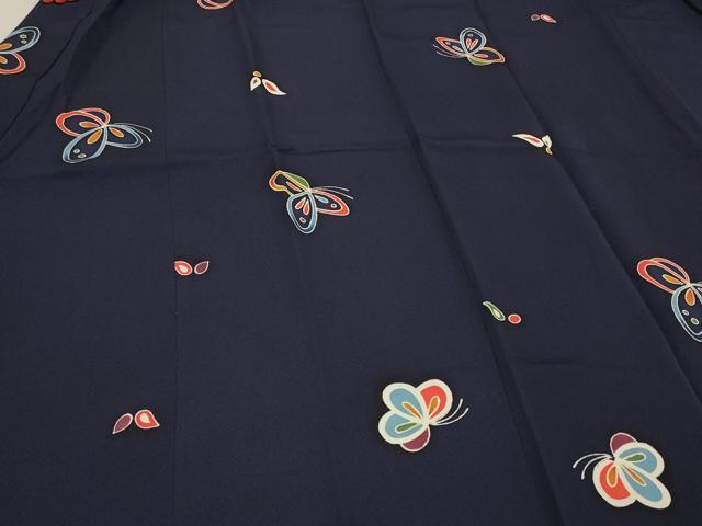 平和屋着物＃道中着　舞蝶文　ロング丈　正絹　逸品　未使用　CABJ5211in