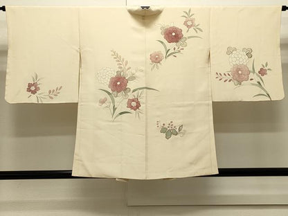 平和屋着物＃羽織　駒刺繍　草花文　金彩　正絹　逸品　CABJ5215in