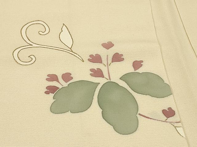 平和屋着物＃羽織　駒刺繍　草花文　金彩　正絹　逸品　CABJ5215in