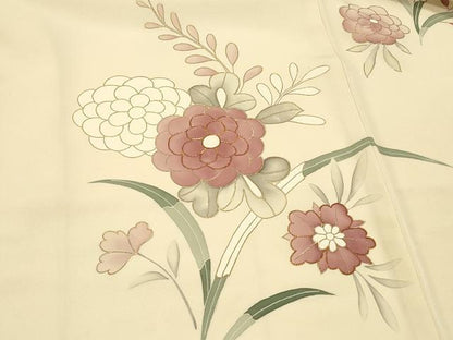 平和屋着物＃羽織　駒刺繍　草花文　金彩　正絹　逸品　CABJ5215in