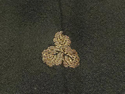 平和屋着物＃羽織　寿光織　エ霞枝垂れ花文　黒地　金銀糸　正絹　逸品　CABJ5216in