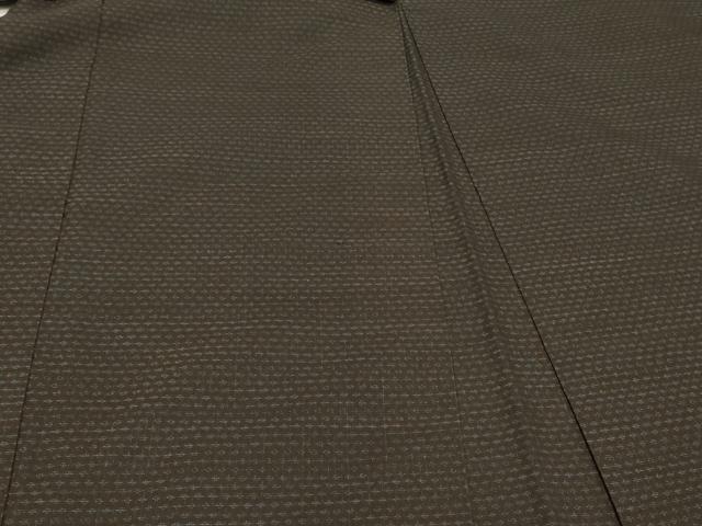 平和屋着物＃男性　本場大島紬　長羽織　亀甲文　黒地　正絹　逸品　CABJ5228in
