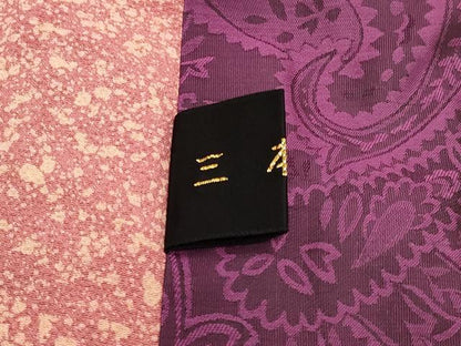 平和屋着物＃コート作家　三本賢　道行コート　草花文　暈し染め　ロング丈　正絹　逸品　CABJ5231in