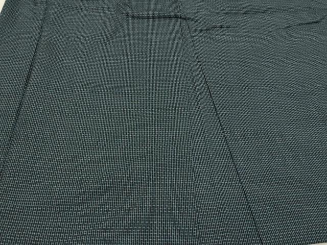 平和屋着物＃男性　本場大島紬　長羽織　格子　正絹　逸品　CABJ5233in