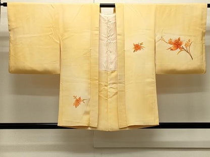 平和屋着物＃羽織　地紋起こし　草花文　暈し染め　正絹　逸品　CABJ5238in