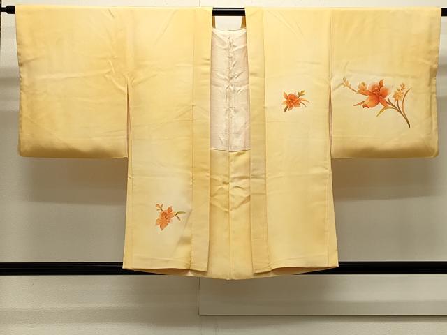 平和屋着物＃羽織　地紋起こし　草花文　暈し染め　正絹　逸品　CABJ5238in