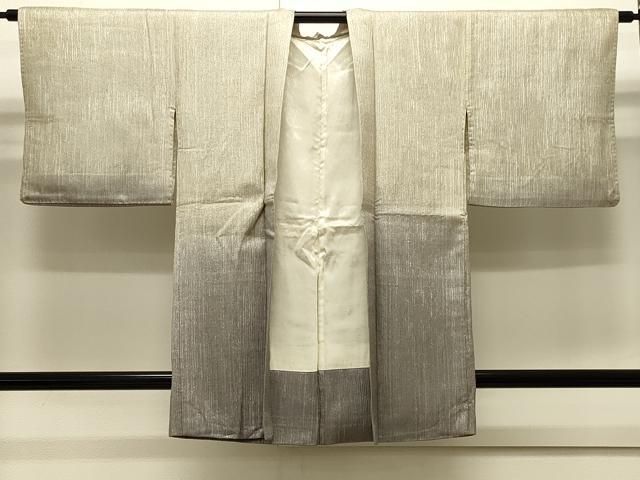 平和屋着物＃羽織　霞文　暈し染め　銀通し地　正絹　逸品　CABJ5240in