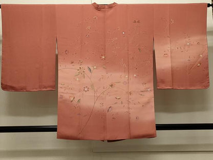 平和屋着物＃道行コート　更紗花文　暈し染め　正絹　逸品　CABJ5243in