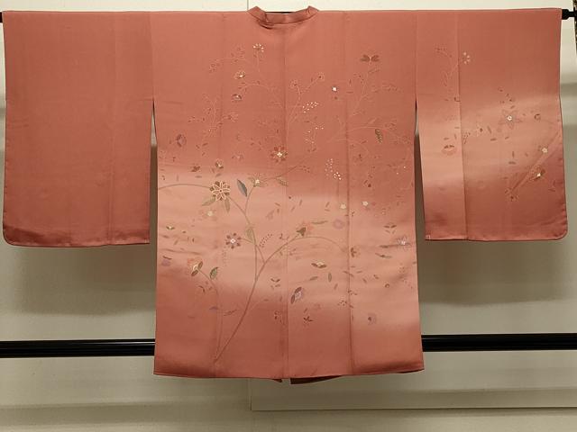 平和屋着物＃道行コート　更紗花文　暈し染め　正絹　逸品　CABJ5243in