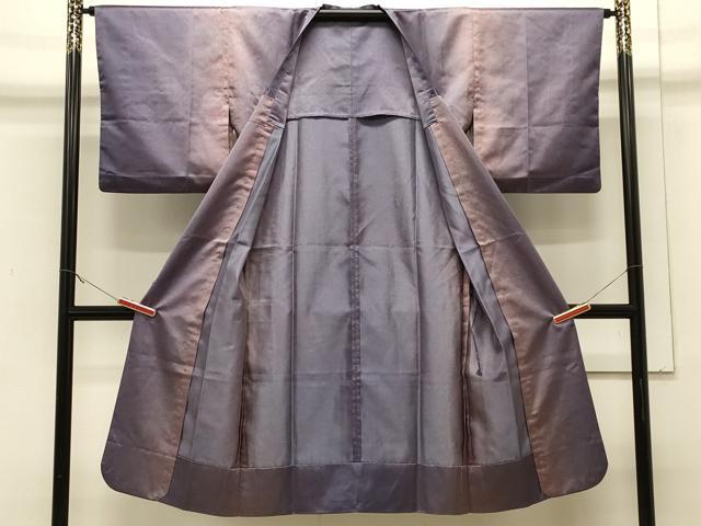 平和屋着物＃道行コート　雨コート　単衣　霞間道　暈し染め　ロング丈　正絹　逸品　CABJ5245in
