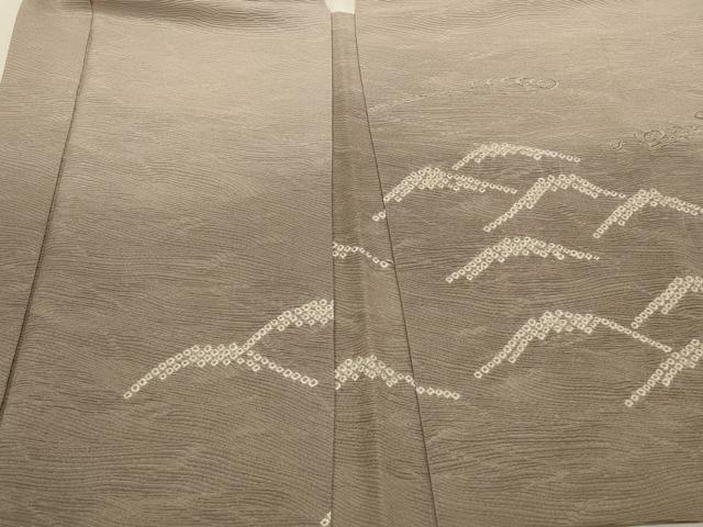 平和屋着物＃羽織　絞り　刺繍　立波草花文　暈し染め　銀糸　正絹　逸品　CABJ5246in