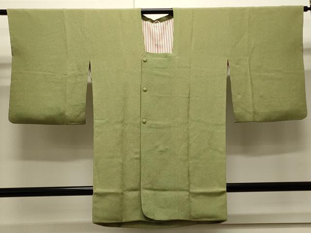平和屋着物＃道行コート　霞文　鬼しぼ縮緬　ロング丈　正絹　逸品　CABJ5250in