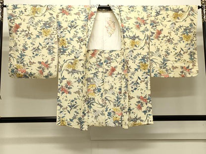 平和屋着物＃羽織　草花文　暈し染め　正絹　逸品　未使用　CABJ5251in