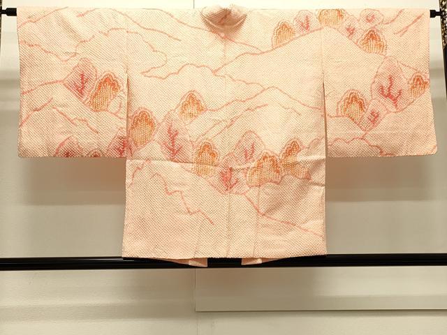平和屋着物＃羽織　総絞り　遠山樹林文　正絹　逸品　CABJ5254in