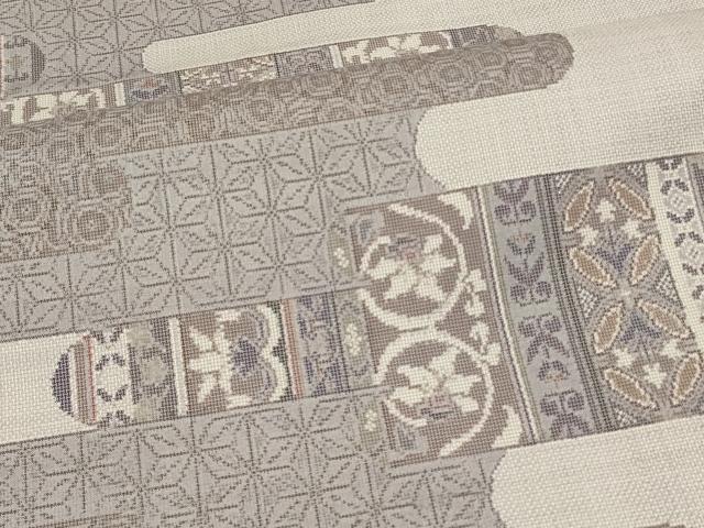 平和屋着物＃本場大島紬　羽織　9マルキ　エ霞吉祥花文　正絹　逸品　CABJ5257in