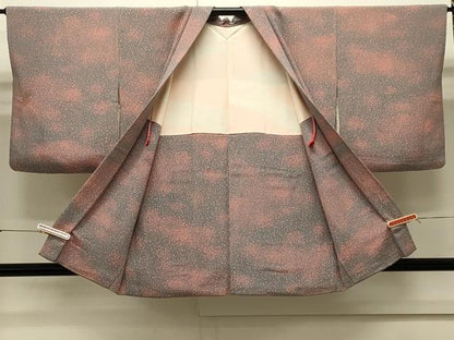 平和屋着物＃羽織　霞文　鬼しぼ縮緬　正絹　逸品　CABJ5258in