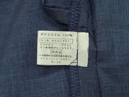 平和屋着物＃道中着　雨コート　単衣　霞文　ロング丈　洗える着物　CABJ5266in