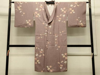 平和屋着物＃道行コート　南天文　ロング丈　正絹　逸品　CABJ5269in