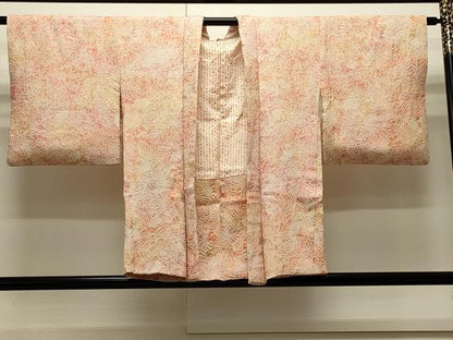 平和屋着物＃羽織　総絞り　草花文　正絹　逸品　CABJ5276in