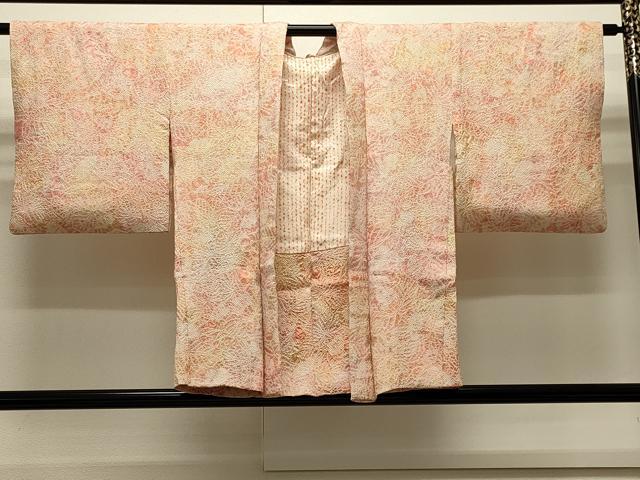 平和屋着物＃羽織　総絞り　草花文　正絹　逸品　CABJ5276in