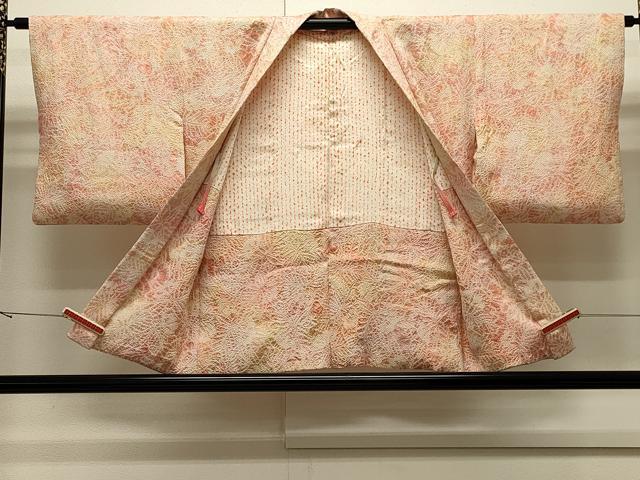 平和屋着物＃羽織　総絞り　草花文　正絹　逸品　CABJ5276in