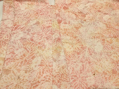 平和屋着物＃羽織　総絞り　草花文　正絹　逸品　CABJ5276in