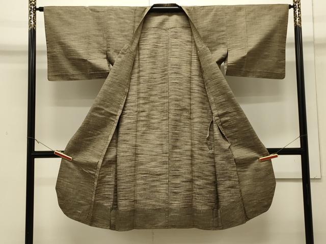 平和屋着物＃道行コート　格子　ロング丈　正絹　逸品　CABJ5278in