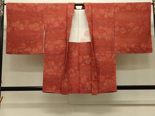 平和屋着物＃羽織　地紋起こし　草花文　金彩　正絹　逸品　CABJ5279in