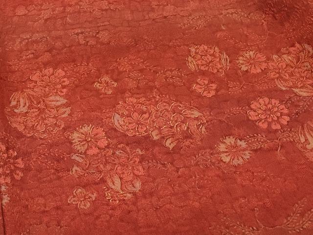 平和屋着物＃羽織　地紋起こし　草花文　金彩　正絹　逸品　CABJ5279in