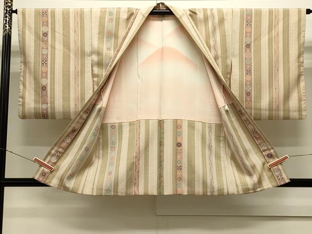 平和屋着物＃羽織　吉祥間道　お召縮緬　正絹　逸品　CABJ5281in