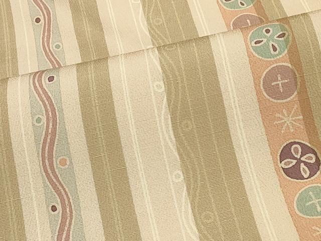 平和屋着物＃羽織　吉祥間道　お召縮緬　正絹　逸品　CABJ5281in