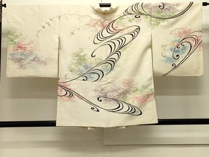 平和屋着物＃羽織　流水文　暈し染め　金彩　正絹　逸品　CABJ5285in