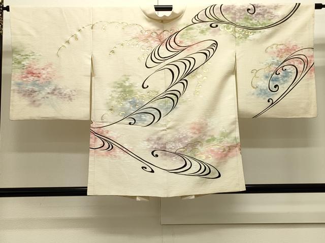 平和屋着物＃羽織　流水文　暈し染め　金彩　正絹　逸品　CABJ5285in