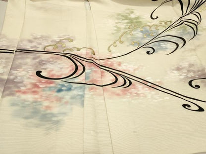 平和屋着物＃羽織　流水文　暈し染め　金彩　正絹　逸品　CABJ5285in