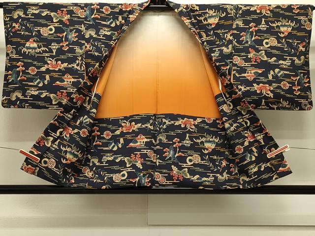 平和屋着物＃羽織　風景文　正絹　逸品　CABJ5291in