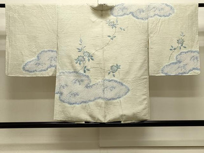 平和屋着物＃羽織　絞り　刺繍　雲取り枝花文　正絹　逸品　未使用　CABJ5314in