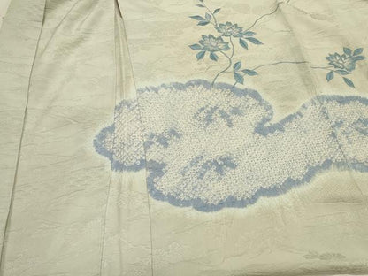平和屋着物＃羽織　絞り　刺繍　雲取り枝花文　正絹　逸品　未使用　CABJ5314in